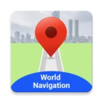 world navigation, live traffic android application logo